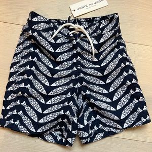 Blue Janie and Jack Swim Trunks, 12-18 months